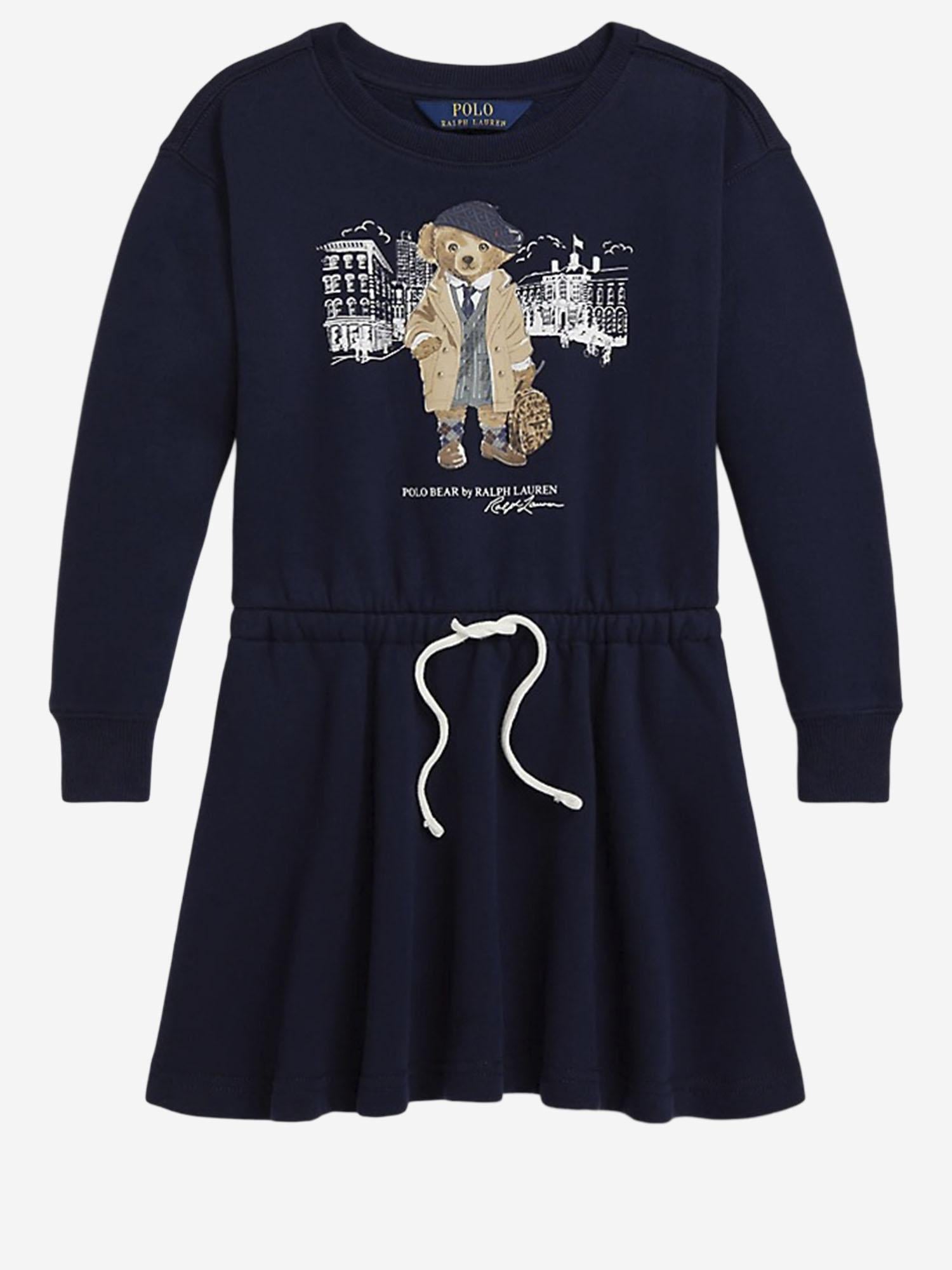 ABITO IN MISTO COTONE CON STAMPA POLO BEAR 312979035 001 POLO RALPH LAUREN KIDS 
