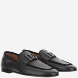 MOCASSINI IN PELLE CON LOGO DG A50462 A6O7080999 DOLCE & GABBANA 