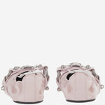 BALLERINE CITY FLAT IN PELLE CON FIOCCHI E STRASS 864665 WZD415158 BALENCIAGA 