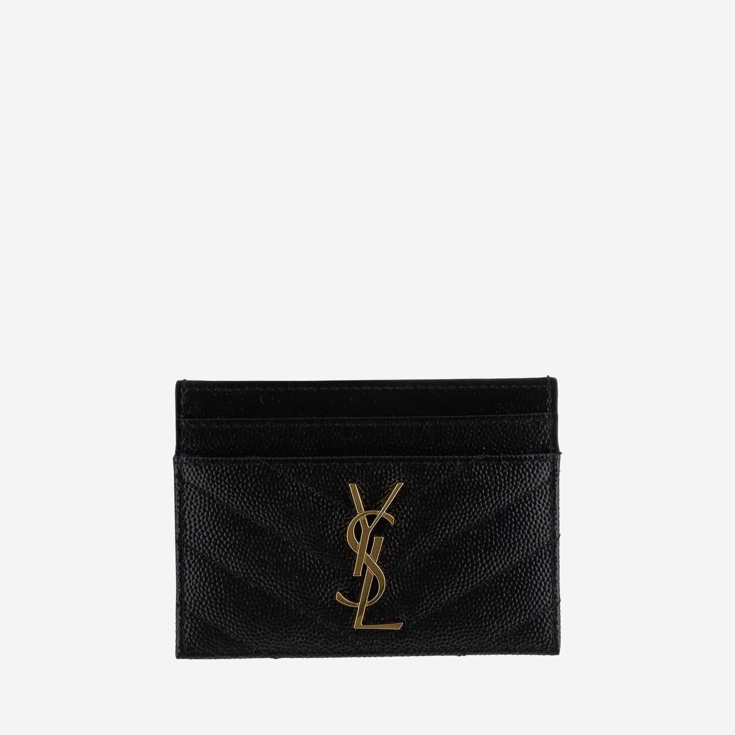 PORTACARTE CASSANDRE MATELASSÉ IN PELLE 423291 BOW011000 SAINT LAURENT 