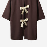 T-SHIRT TG BOW IN MISTO COTONE STRETCH 21721 514 THE.GARMENT 