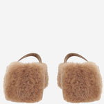 Ballerine ornamento Gancini in shearling 01K586 003CEDARBISCOTTO SALVATORE FERRAGAMO 