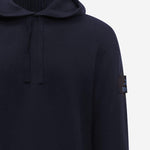 MAGLIONE CON CAPPUCCIO IN LANA MERINO PMG23 BLUE PREMIATA 