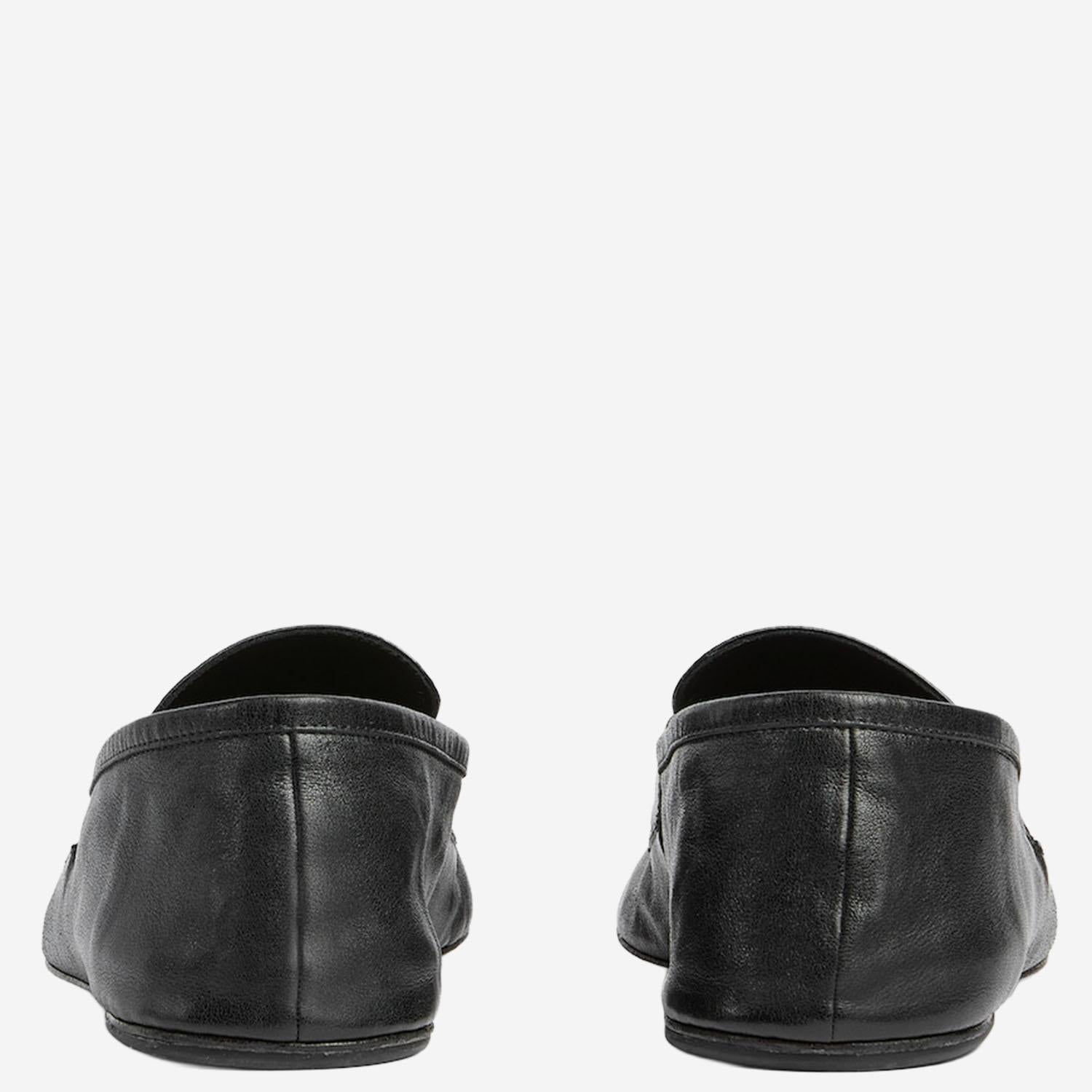 MOCASSINI IN PELLE CON MORSETTO 867507 AAGEH1000 GUCCI 