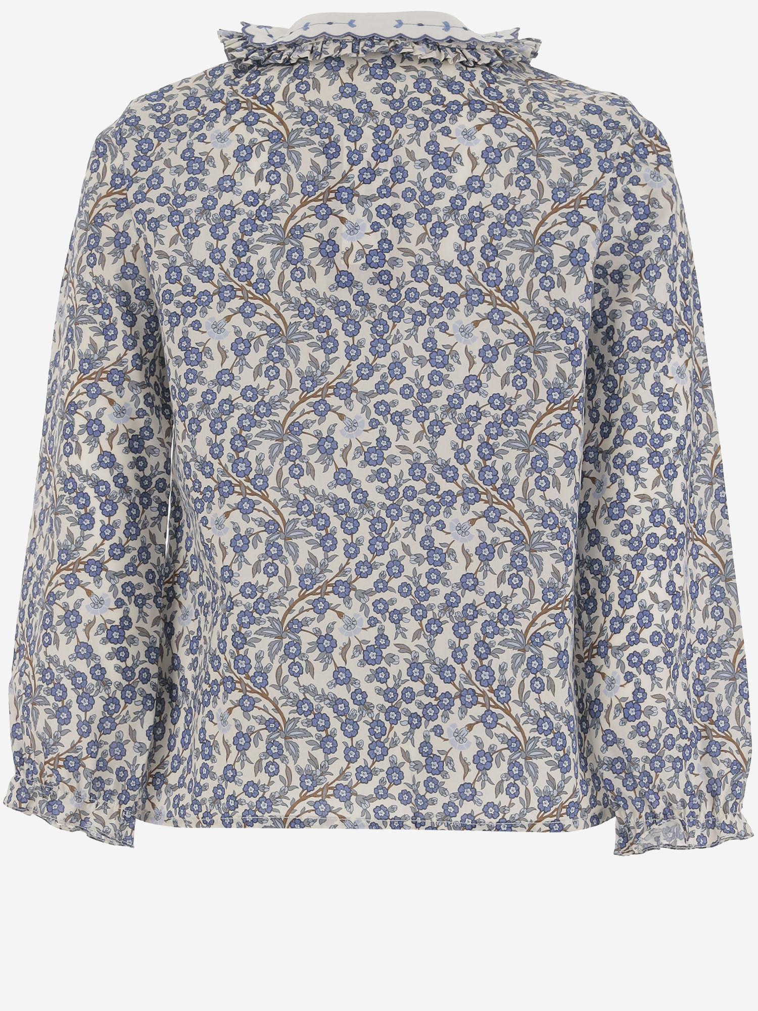 CAMICIA IN COTONE CON MOTIVO FLOREALE DIVA 504 NICOLETTA FANNA KIDS 