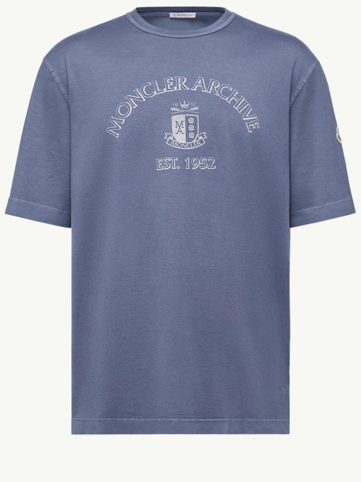 T-SHIRT IN COTONE CON LOGO 8C00013 89BAL76G MONCLER 