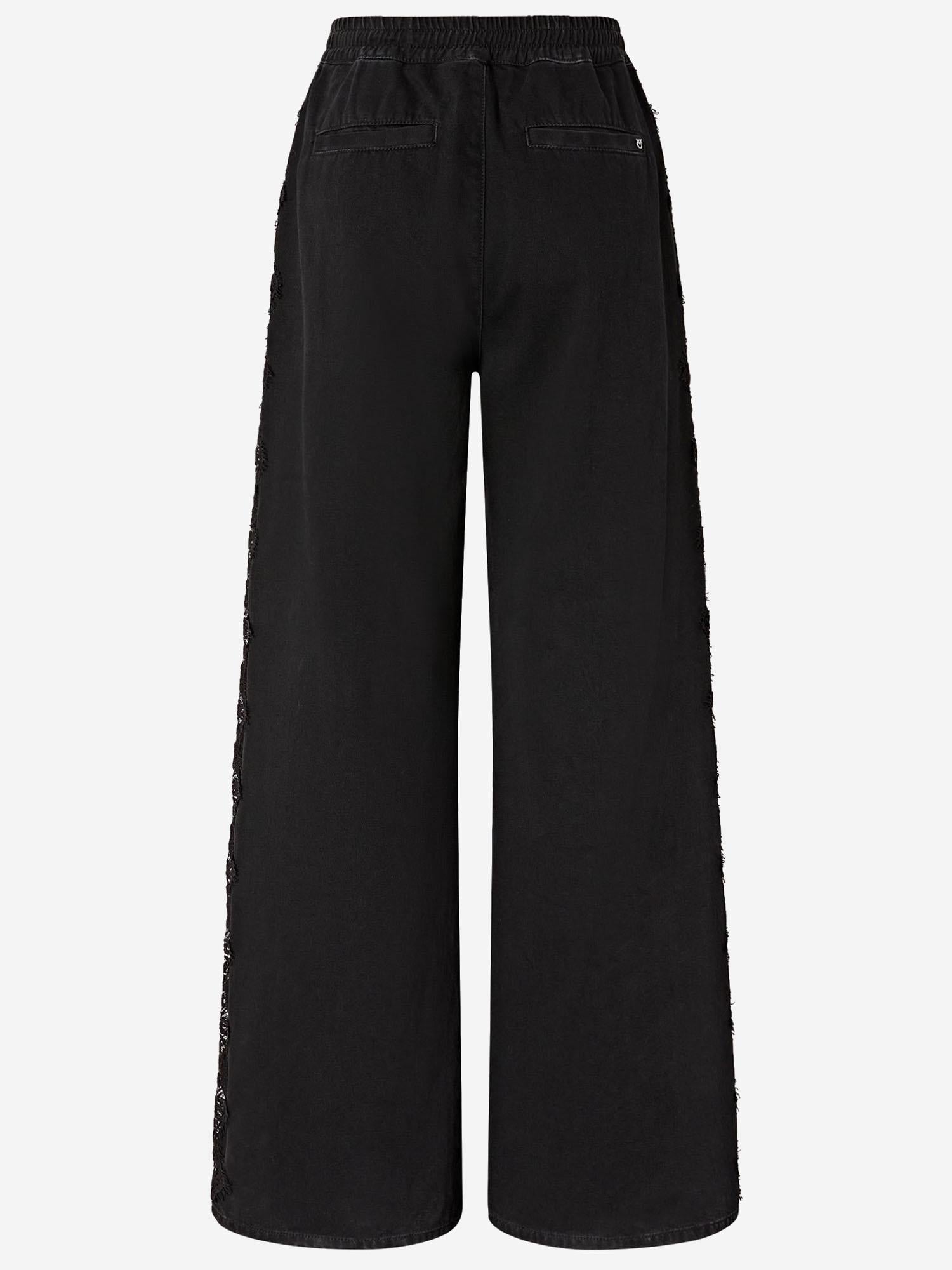 PANTALONI IN DENIM CON BANDA LATERALE IN PIZZO 106422 A33UZ99 PINKO 