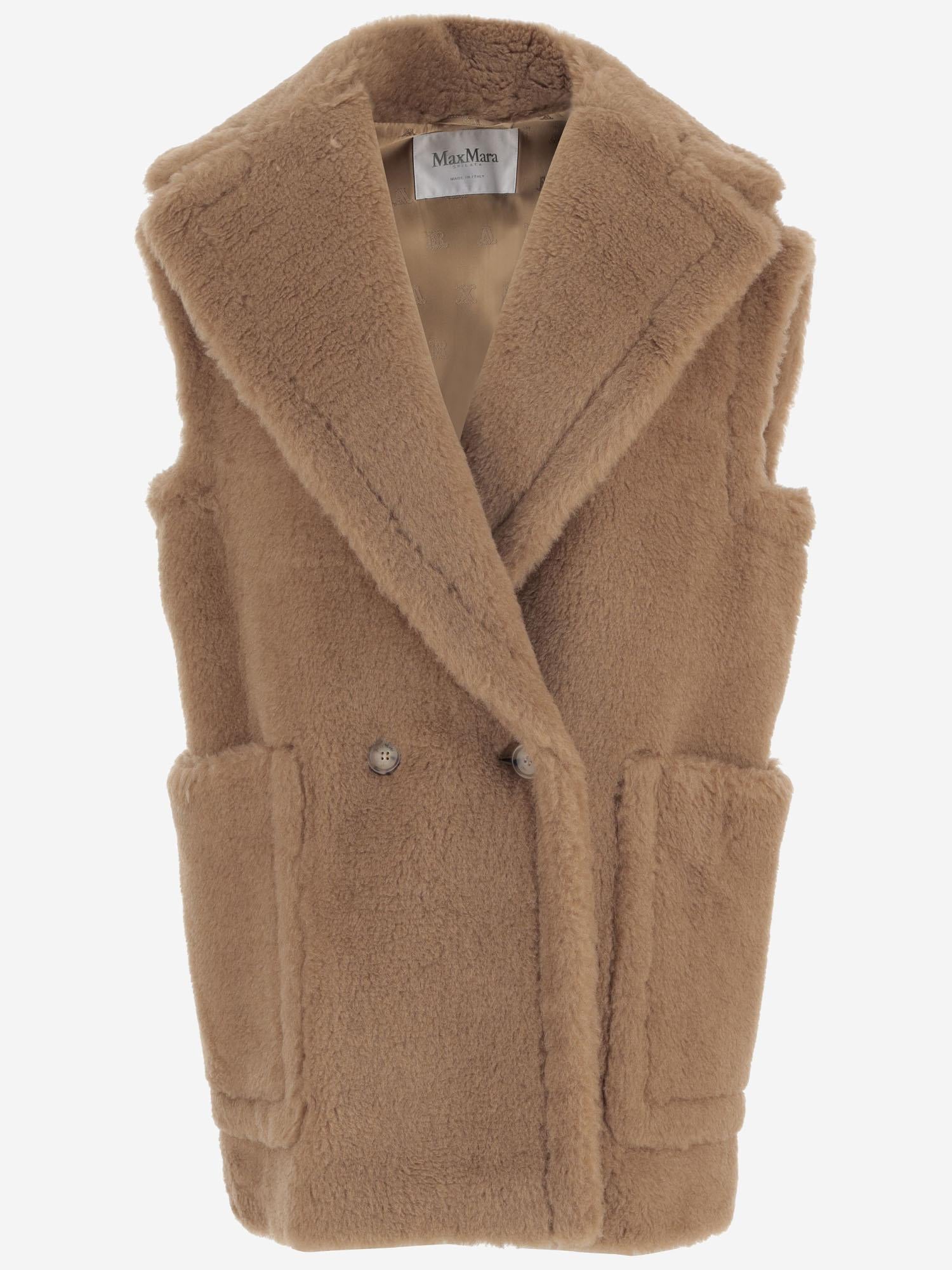 Gilet in Teddy in cammello e seta BREDA1234 001 MAX MARA 