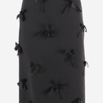 Gonna in satin con fiocchi ricamati J03MA0270 J75001001 JIL SANDER 