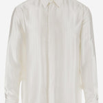 CAMICIA IN PIQUÉ DI SATIN A RIGHE 819096 Y2L919988 SAINT LAURENT 