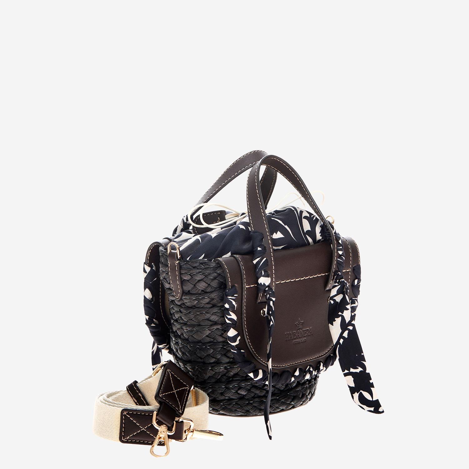 BORSA HABANERA IN PELLE E RAFIA HABANERASILK ECLIPSE CUBA LAB 