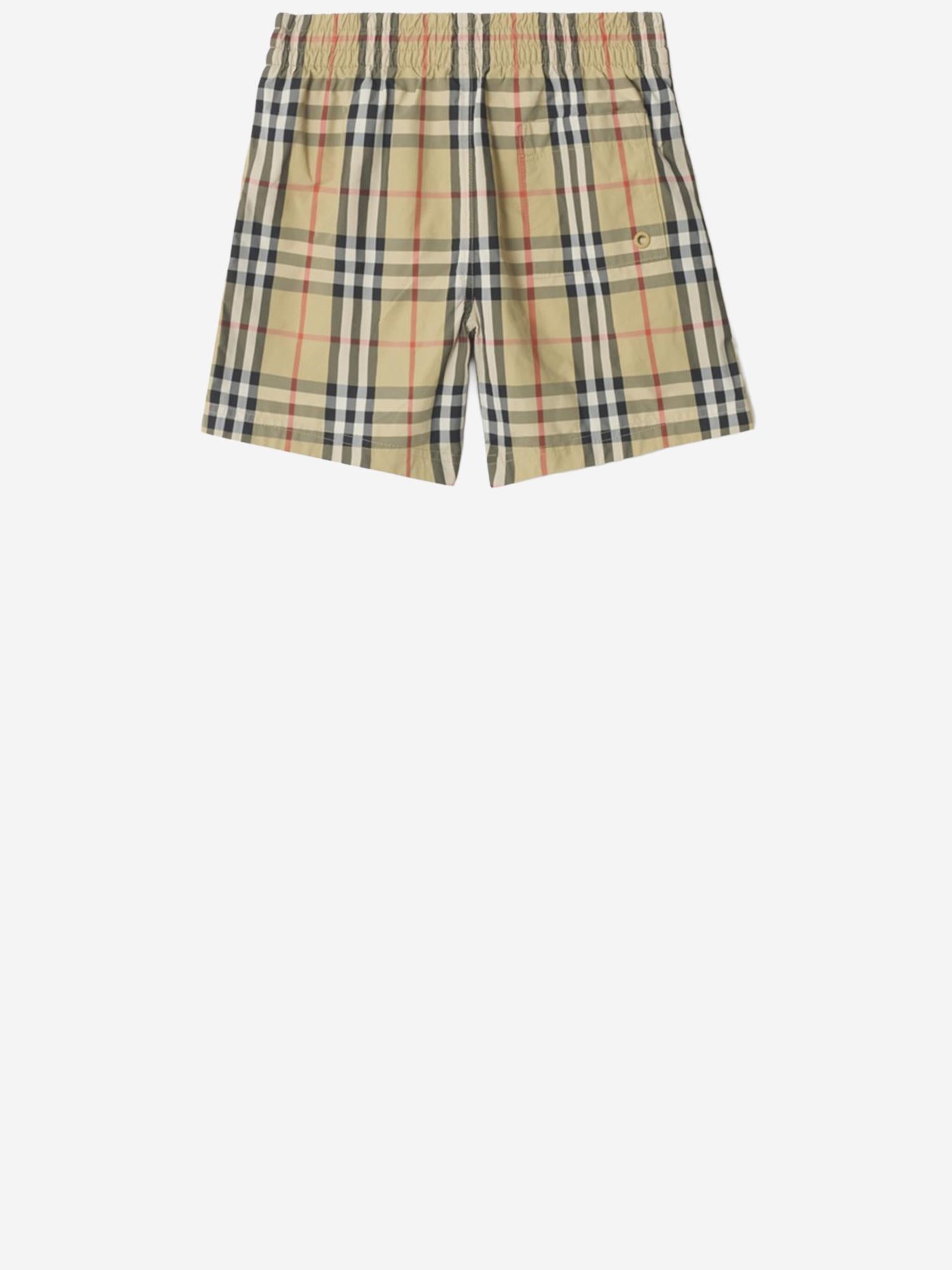 SHORTS DA BAGNO CON MOTIVO CHECK 8117147 SANDIPCHECK BURBERRY KIDS 