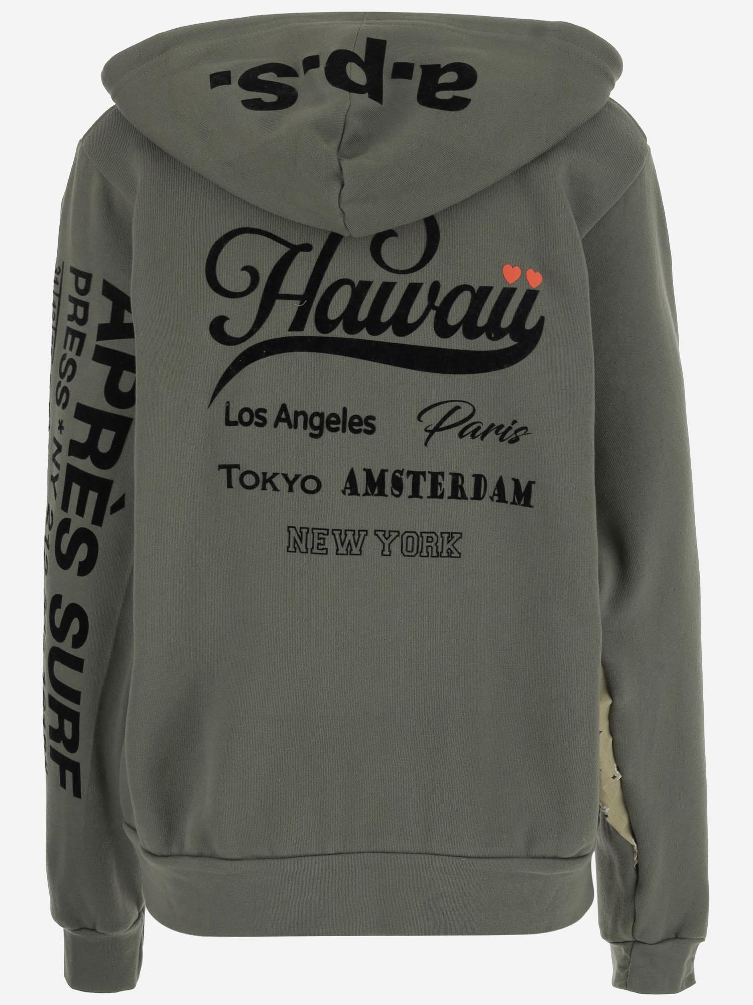 FELPA IN MISTO COTONE CON LOGO SUSAN OLIVE APRES SURF 