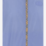 GIACCA CON CAPPUCCIO IN NYLON CON NASTRO CHECK 8122901 CORNFLOWERBLUE BURBERRY 