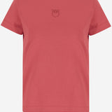T-SHIRT IN JERSEY DI COTONE CON LOGO 100355 A2HNO57 PINKO 
