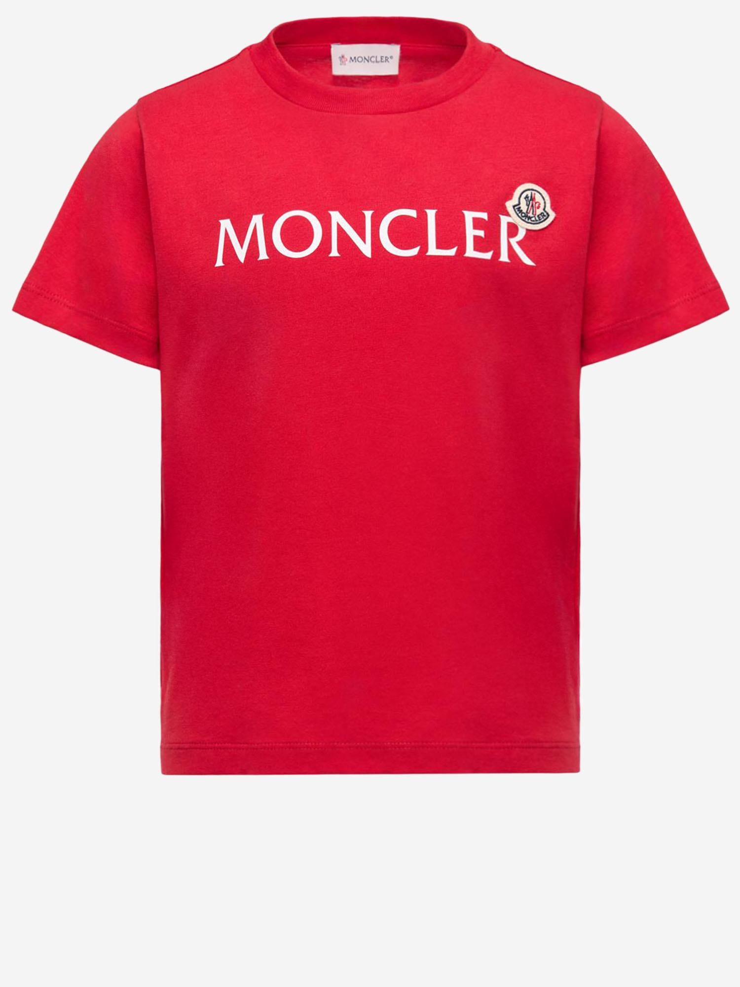 T-SHIRT IN COTONE CON LOGO 8C0001089AFV 455 MONCLER ENFANTS 