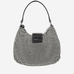 BORSA MEZZALUNA CON CRISTALLI SS24314SIL SILVER SELF PORTRAIT 