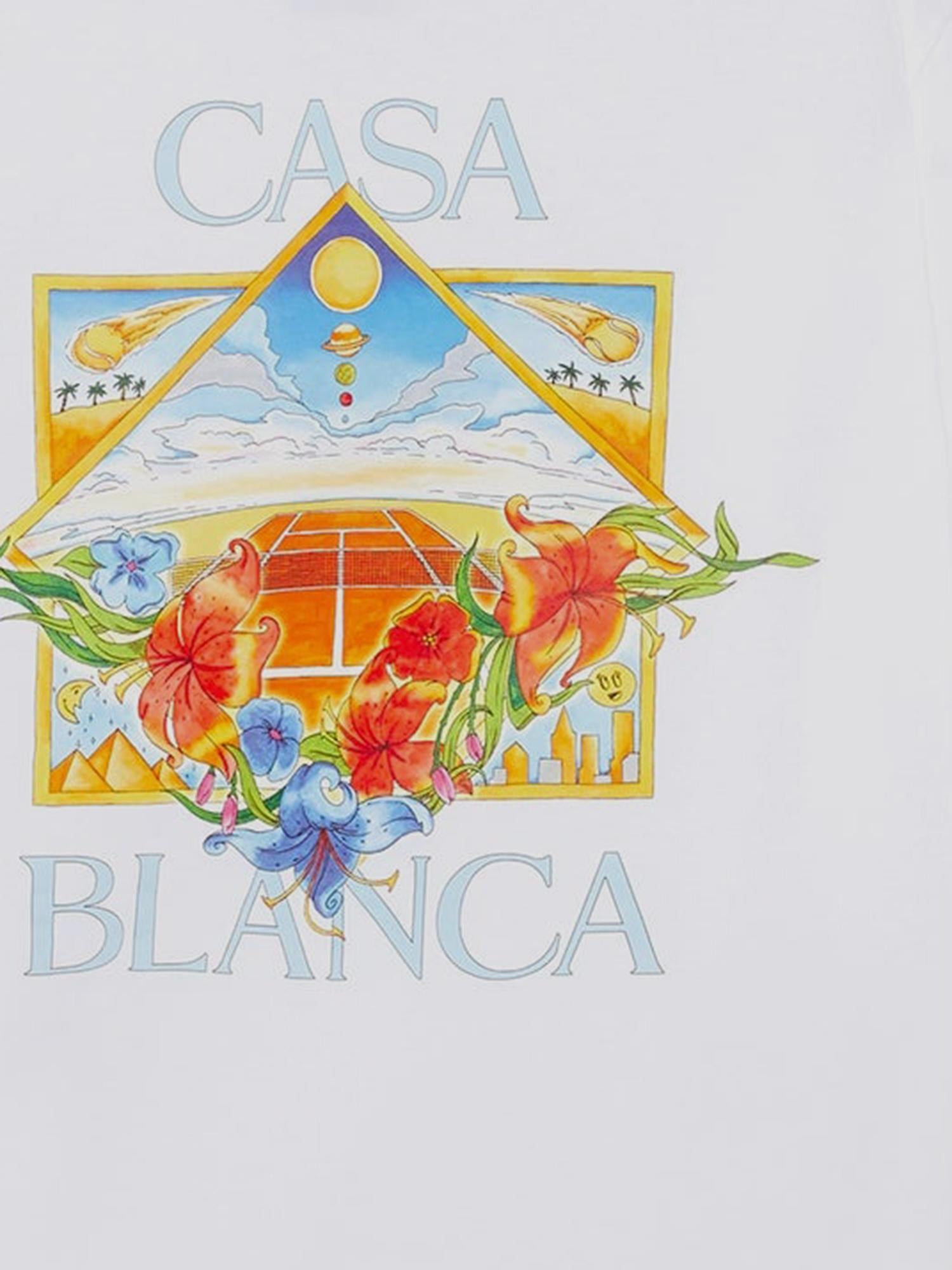 T-SHIRT IN COTONE CON STAMPA MSS26JTS001 13 CASABLANCA 