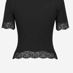 T-shirt in jersey di seta 851263 Y37SM1000 SAINT LAURENT 