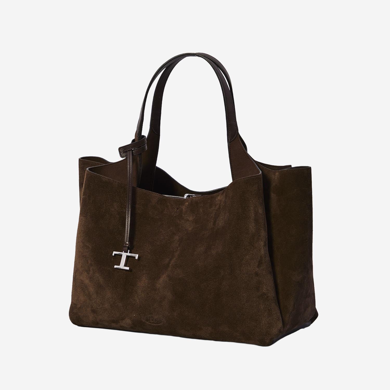 BORSA SHOPPING MEDIA IN PELLE SCAMOSCIATA XBWAPAF9300P3A 0ZQ7 TODS 