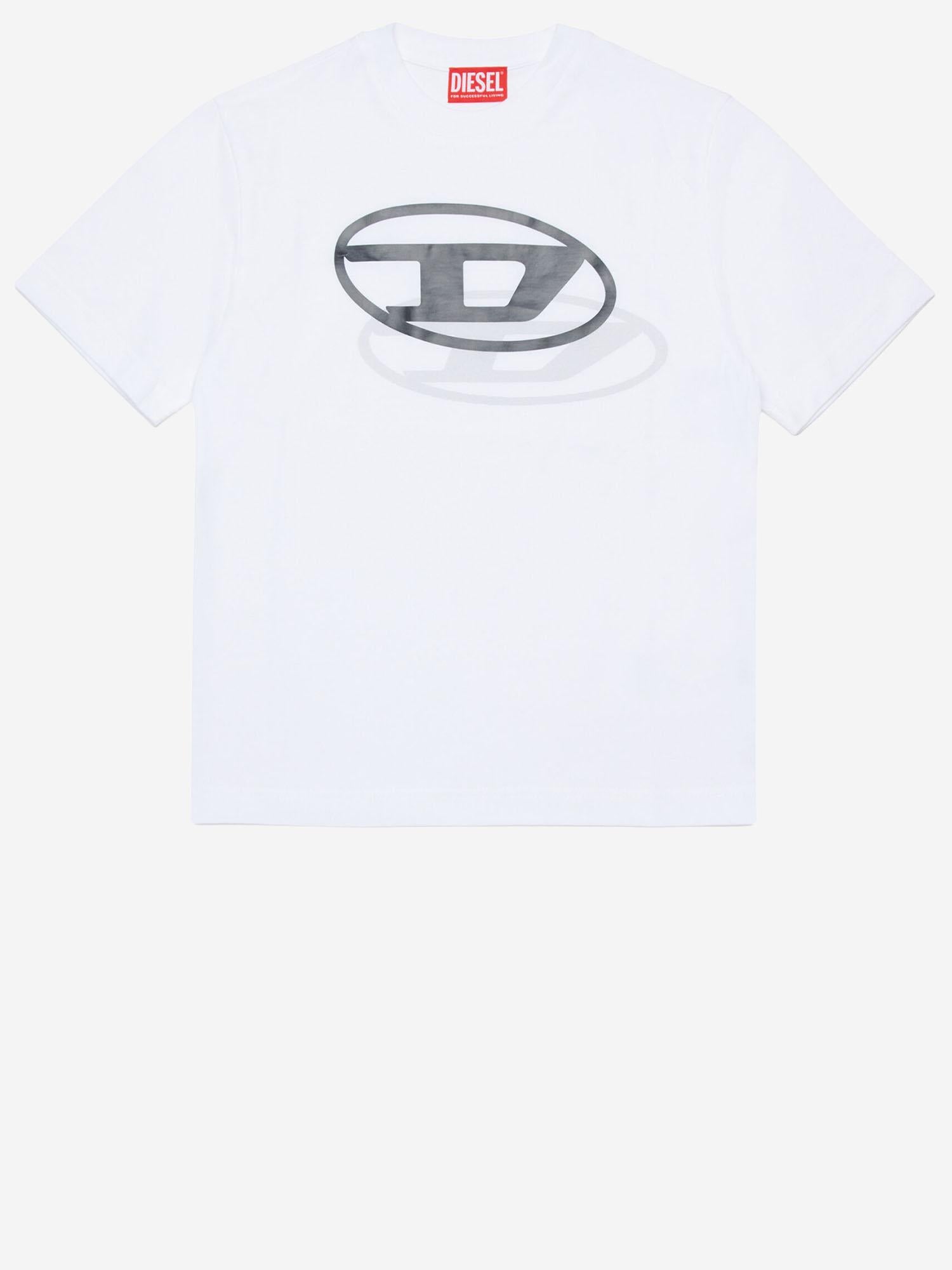 T-SHIRT TVALE OVER IN COTONE J02601 00YI9K100 DIESEL KIDS 