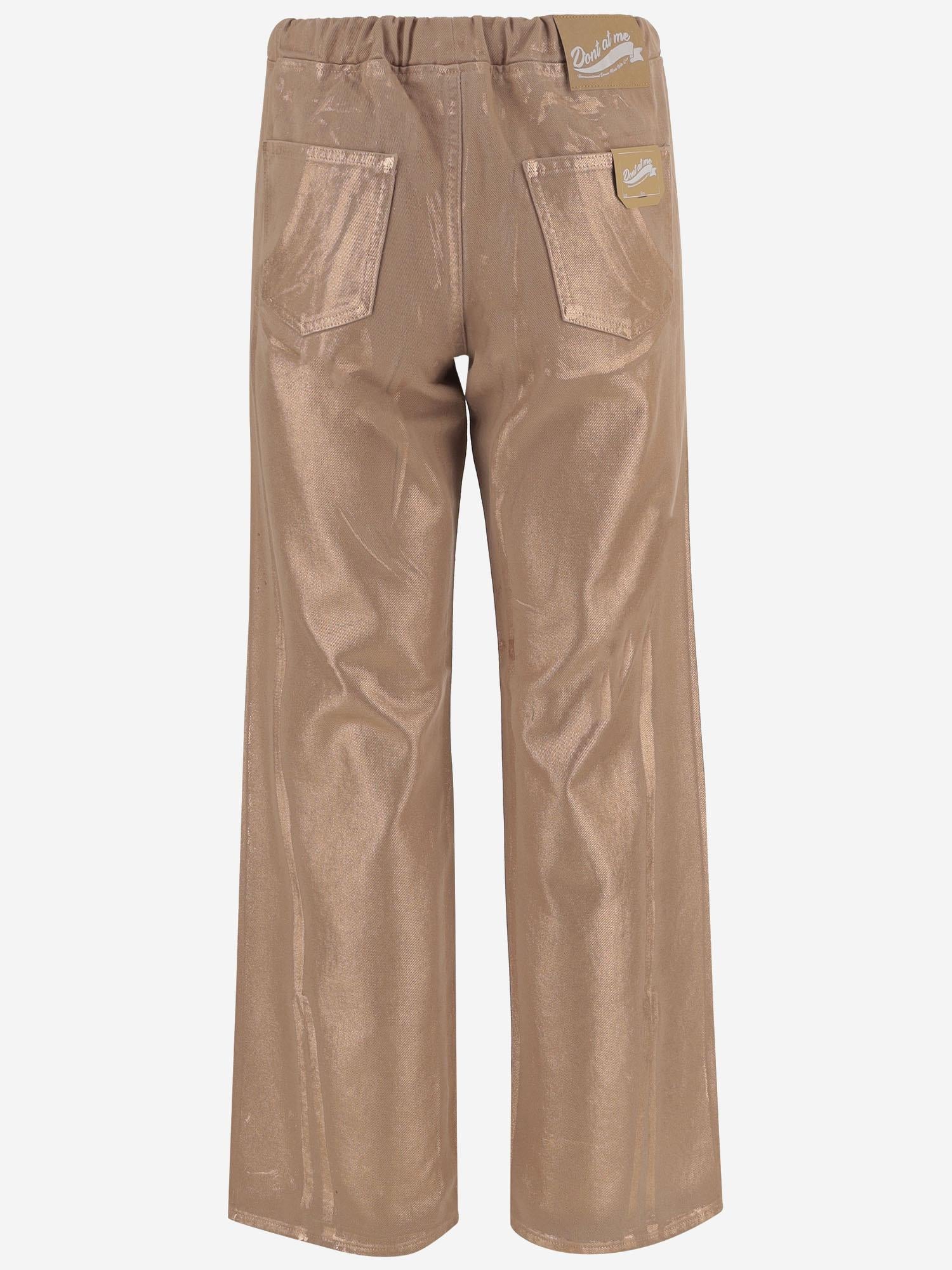 PANTALONI IN COTONE CON COULISSE DAM25.M02 BRONZE DONT @ ME 