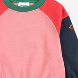 Felpa in cotone color block "Tic Tac Toe" B225AC046  BOBO CHOSES KIDS 