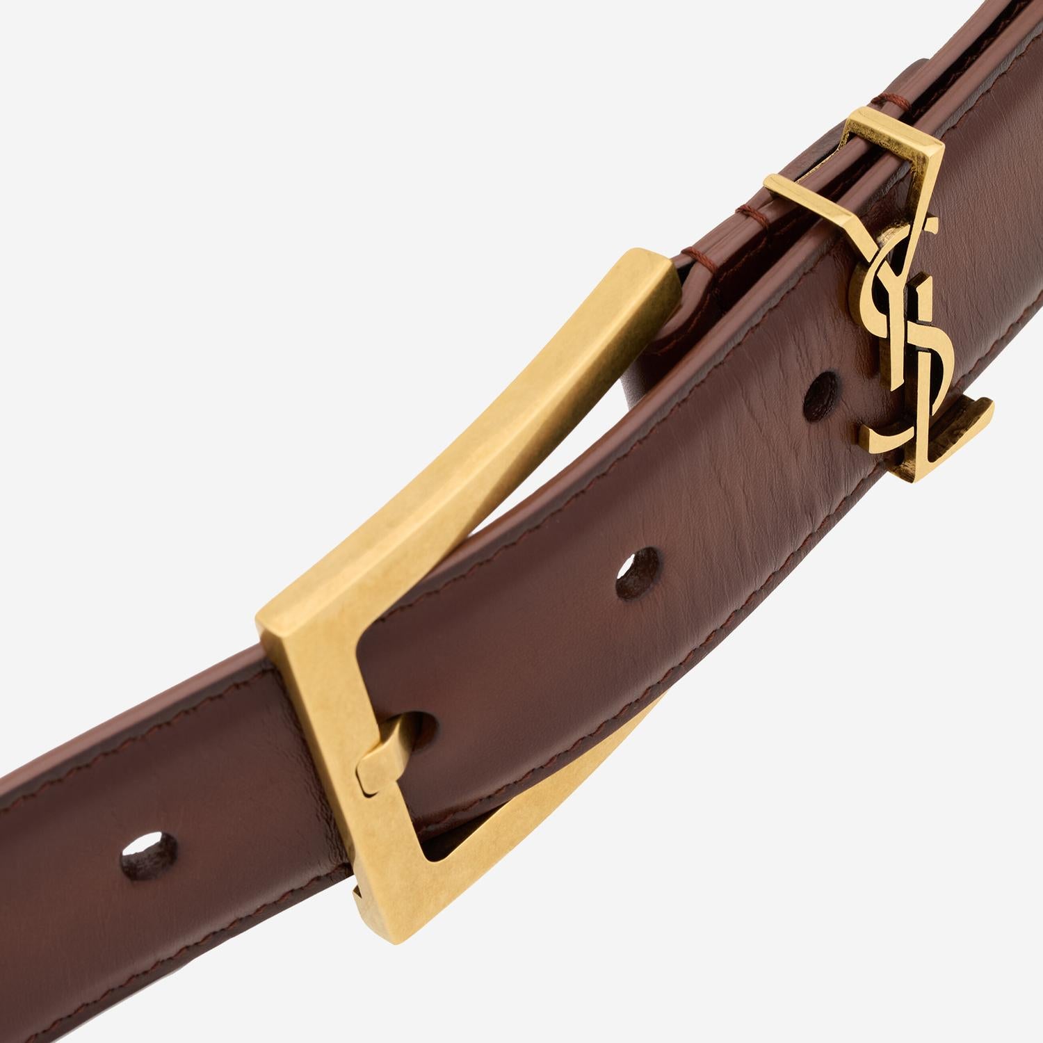 CINTURA IN PELLE CASSANDRE 789588 AAFOC2955 SAINT LAURENT 