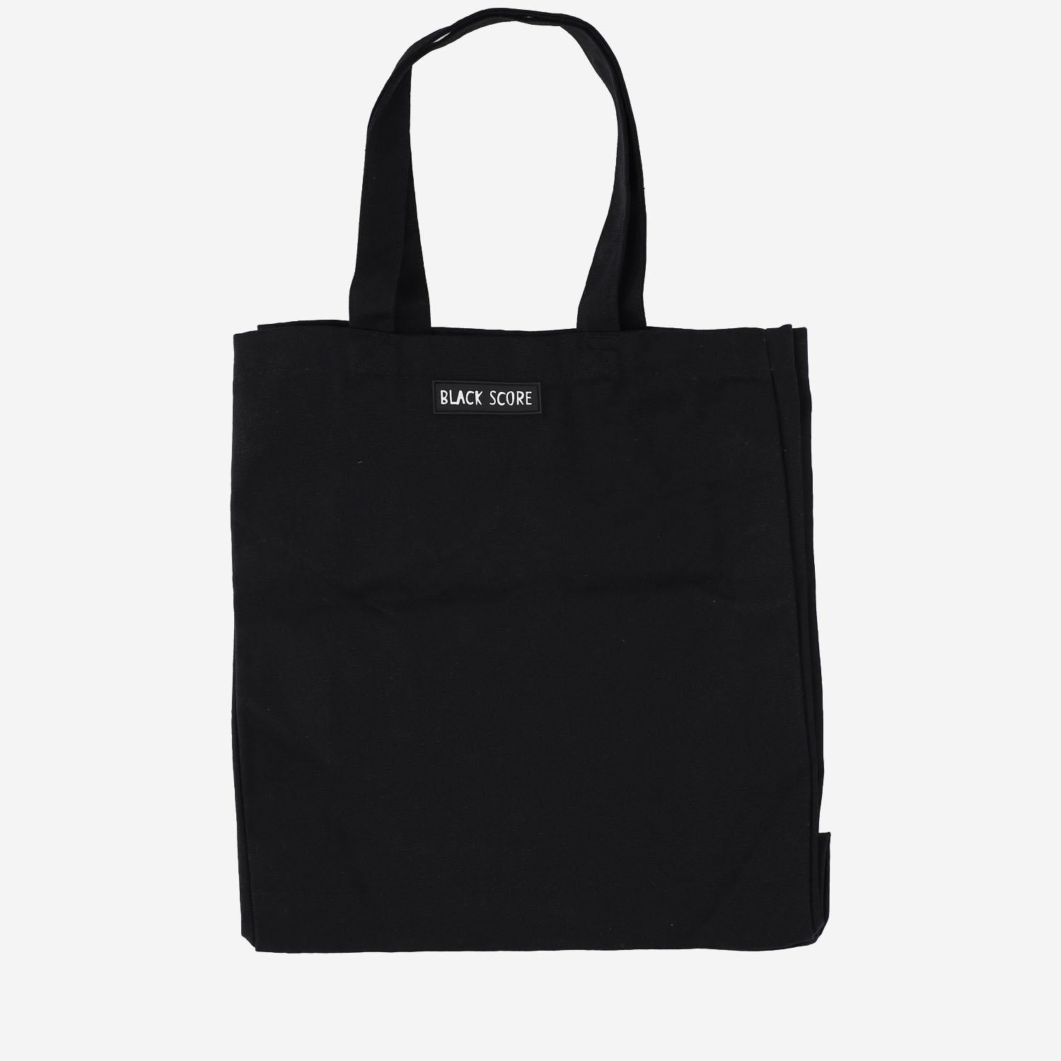 BORSA SHOPPING IN COTONE CON STAMPA BSBTFRAGILE BLACK BLACK SCORE 