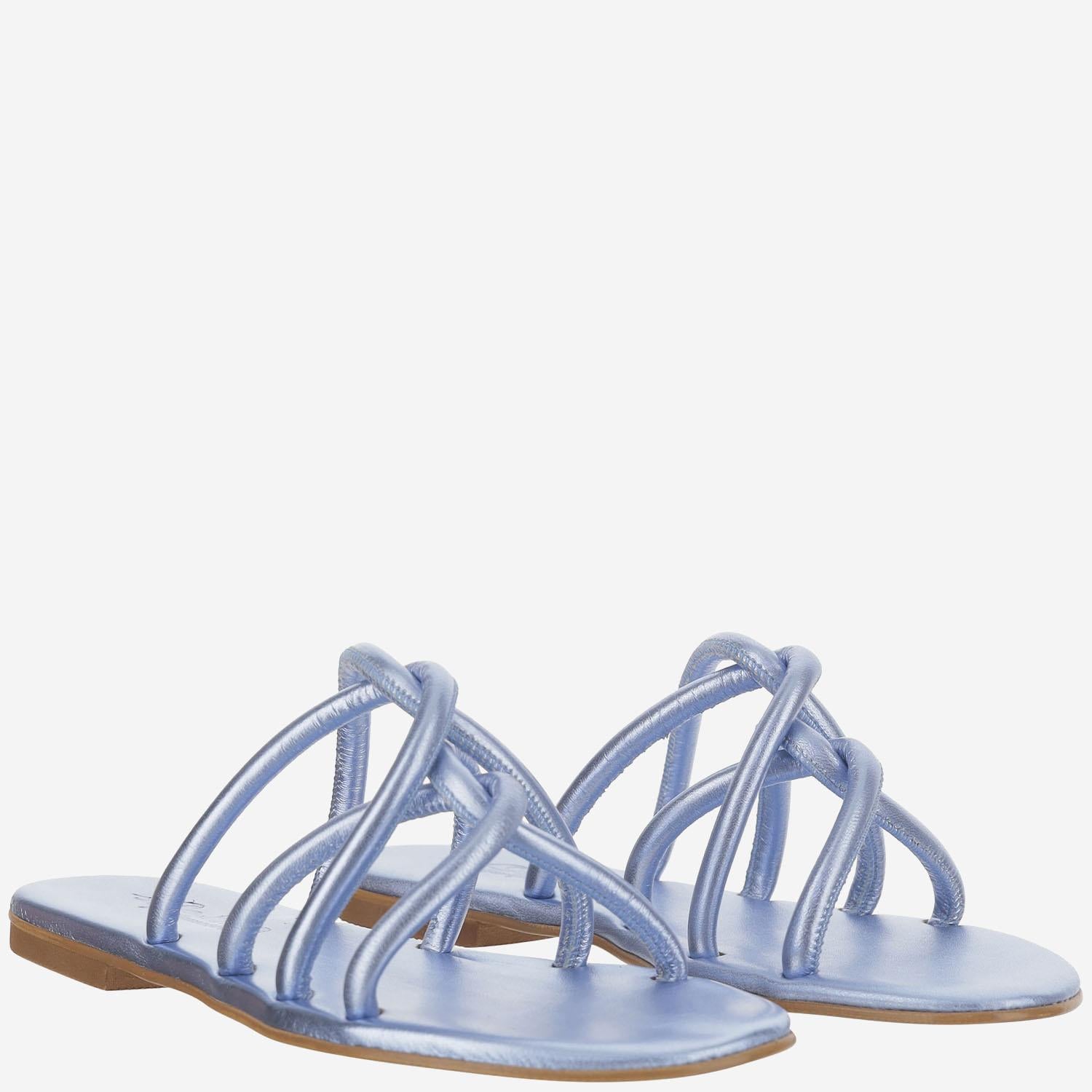 SANDALI IN PELLE TASO TUB DENIM KIMA 