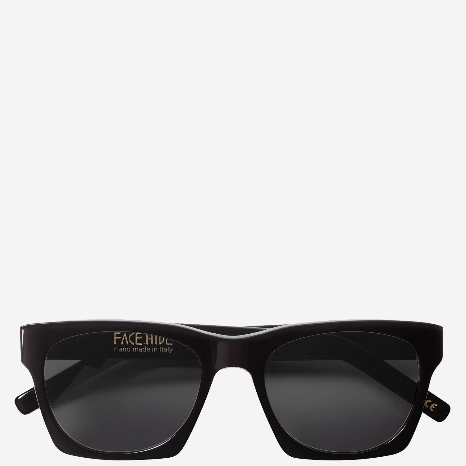 OCCHIALI DA SOLE CON LOGO NUMERO0 ALLBLACK FACE HIDE 