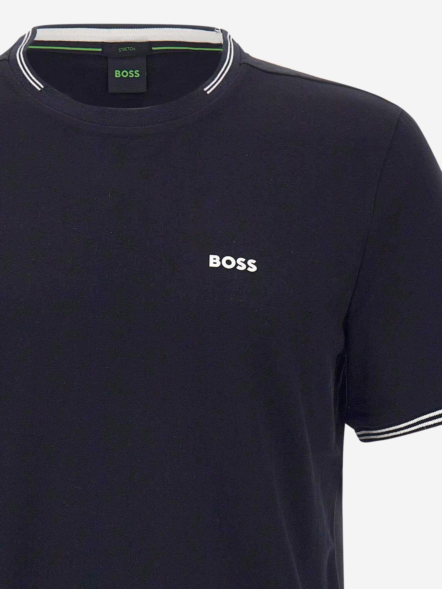 T-SHIRT IN COTONE STRETCH CON LOGO 50521245 402 HUGO BOSS 