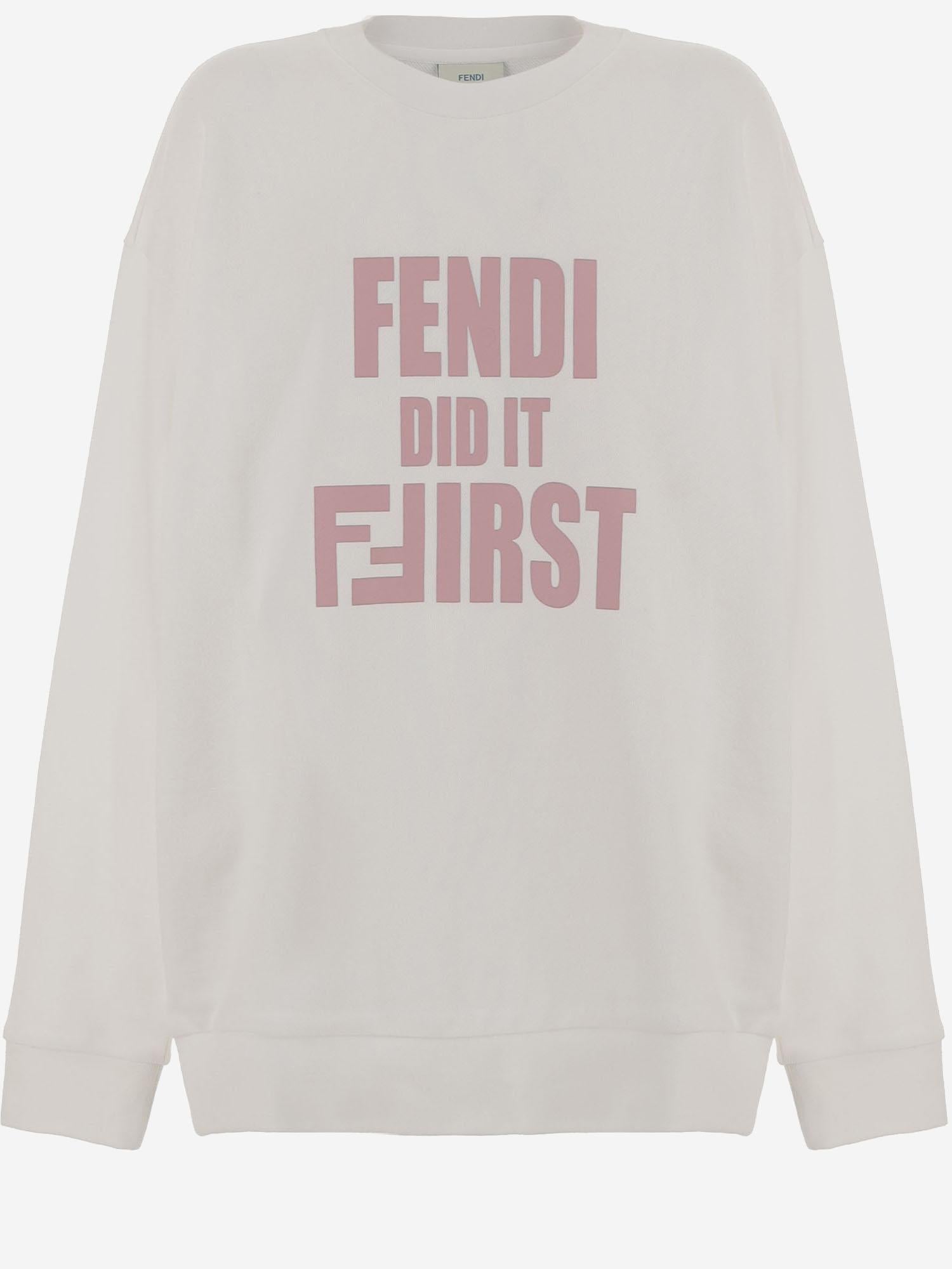 FELPA IN COTONE IN CON LOGO JUH107 5V0F1TKG FENDI KIDS 