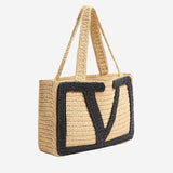 BORSA SHOPPING MEDIA VIVA SUPERSTAR IN RAFIA 8W2B0S11 QETEX9 VALENTINO GARAVANI 