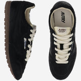SNEAKERS WINDSPIN IN PELLE WSLWYN01 BLKIVORY AUTRY 