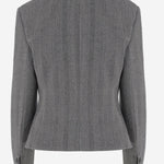 BLAZER MONOPETTO IN CHEVRON 13H682 002NEROWHITE SALVATORE FERRAGAMO 