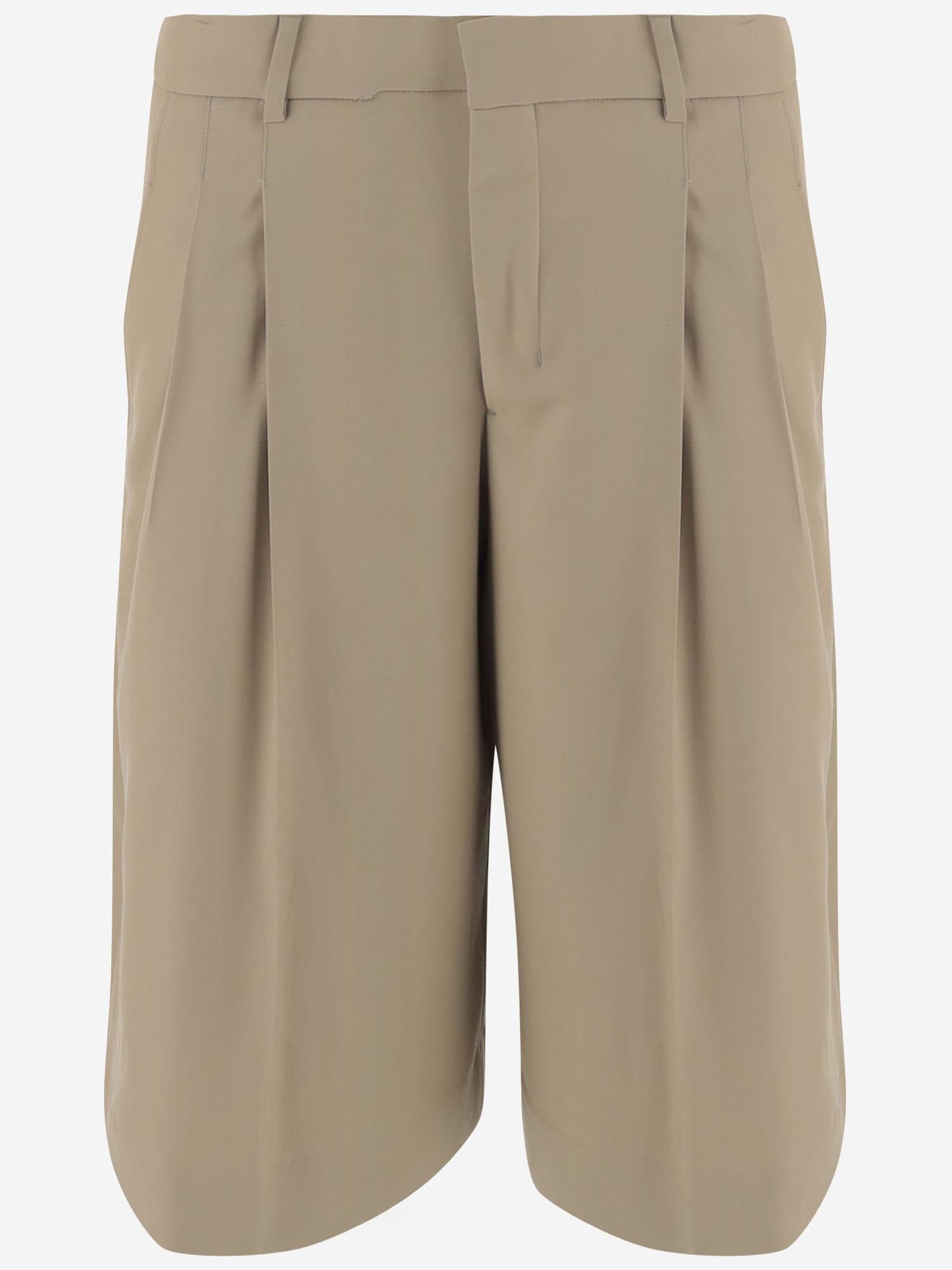 PANTALONI CORTI IN LANA FSO827WV0194 A036 AMI 