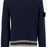 MAGLIONE A COSTE IN MISTO LANA CON PATCH LOGO 5100005 S00M4V0020 STONE ISLAND KIDS 