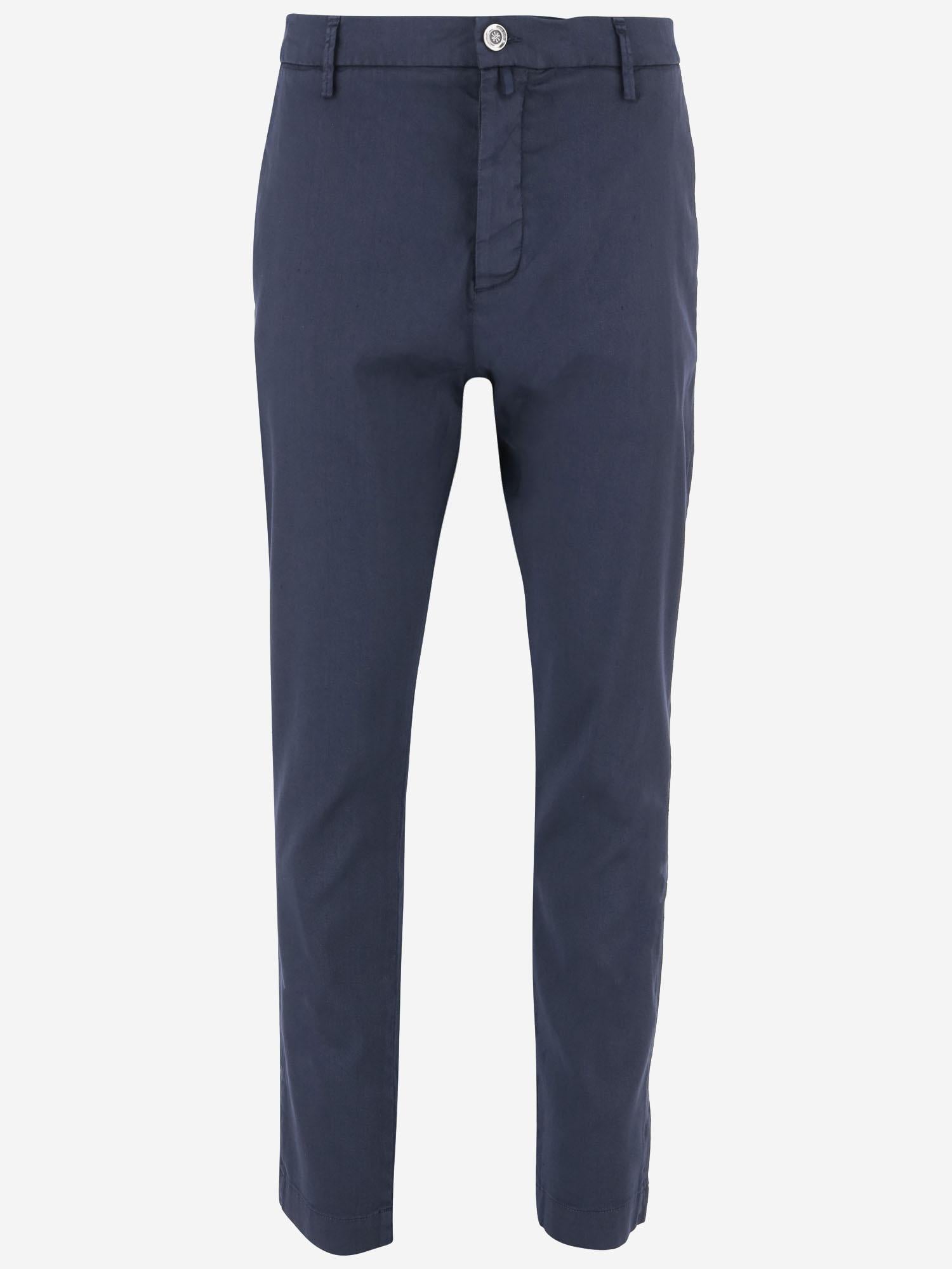 PANTALONI IN COTONE E LINO STRETCH JUMP0026 001Y73 JACOB COHEN 