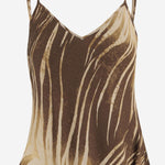 TOP SENZA MANICHE IN VISCOSA CON STAMPA TROPICALE 80PAM201 NS819751 JUST CAVALLI 