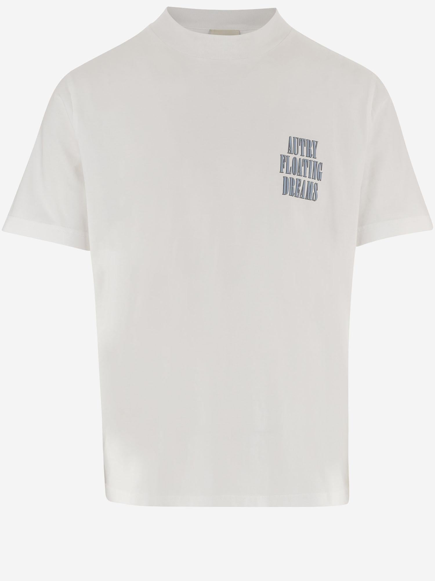 T-shirt in cotone con logo TSPX046W JERSEYWHITE AUTRY 