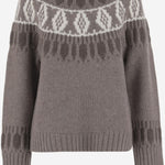 MAGLIONE IN CASHMERE CON MOTIVO GEOMETRICO KNJP24272B 183 ARCH4 
