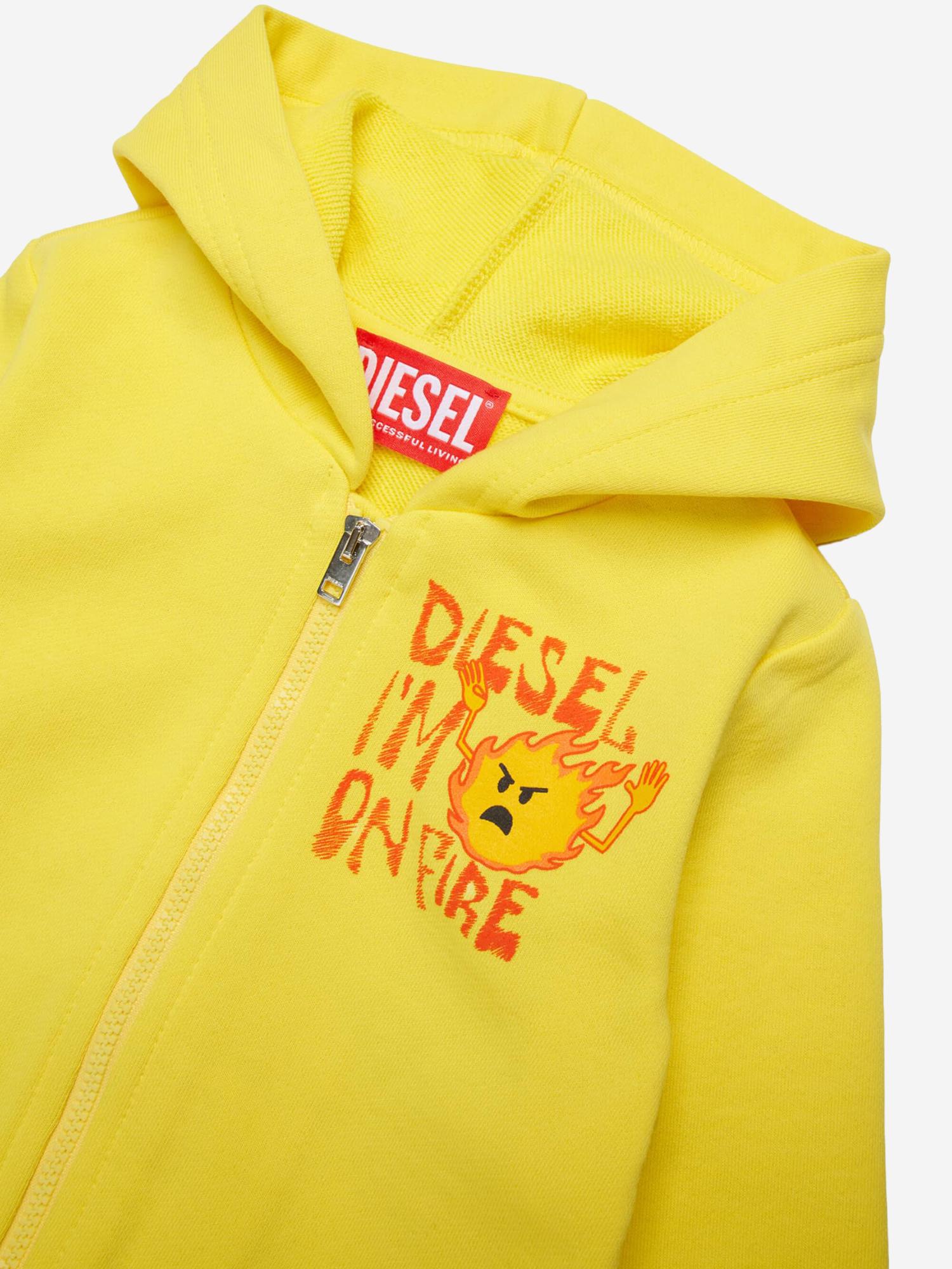 FELPA SPILB CON ZIP IN COTONE K00749 KYAVFK212 DIESEL KIDS 