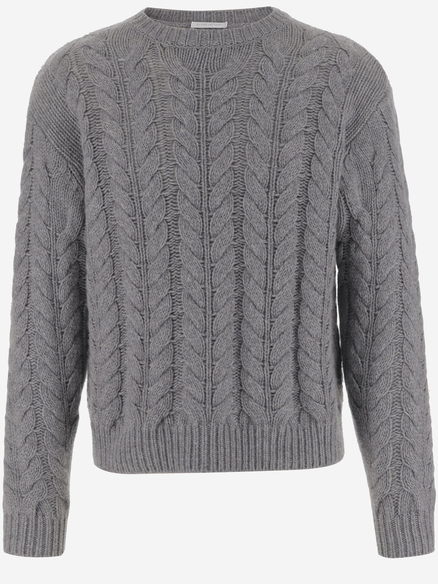 Maglione in cashmere U115WS CHARCOAL OLIVER LATTUGHI 