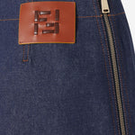 GONNA IN DENIM DI COTONE FLQ608 AOHSF0QB0 FENDI 