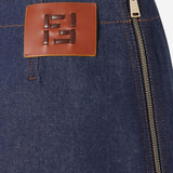 GONNA IN DENIM DI COTONE FLQ608 AOHSF0QB0 FENDI 