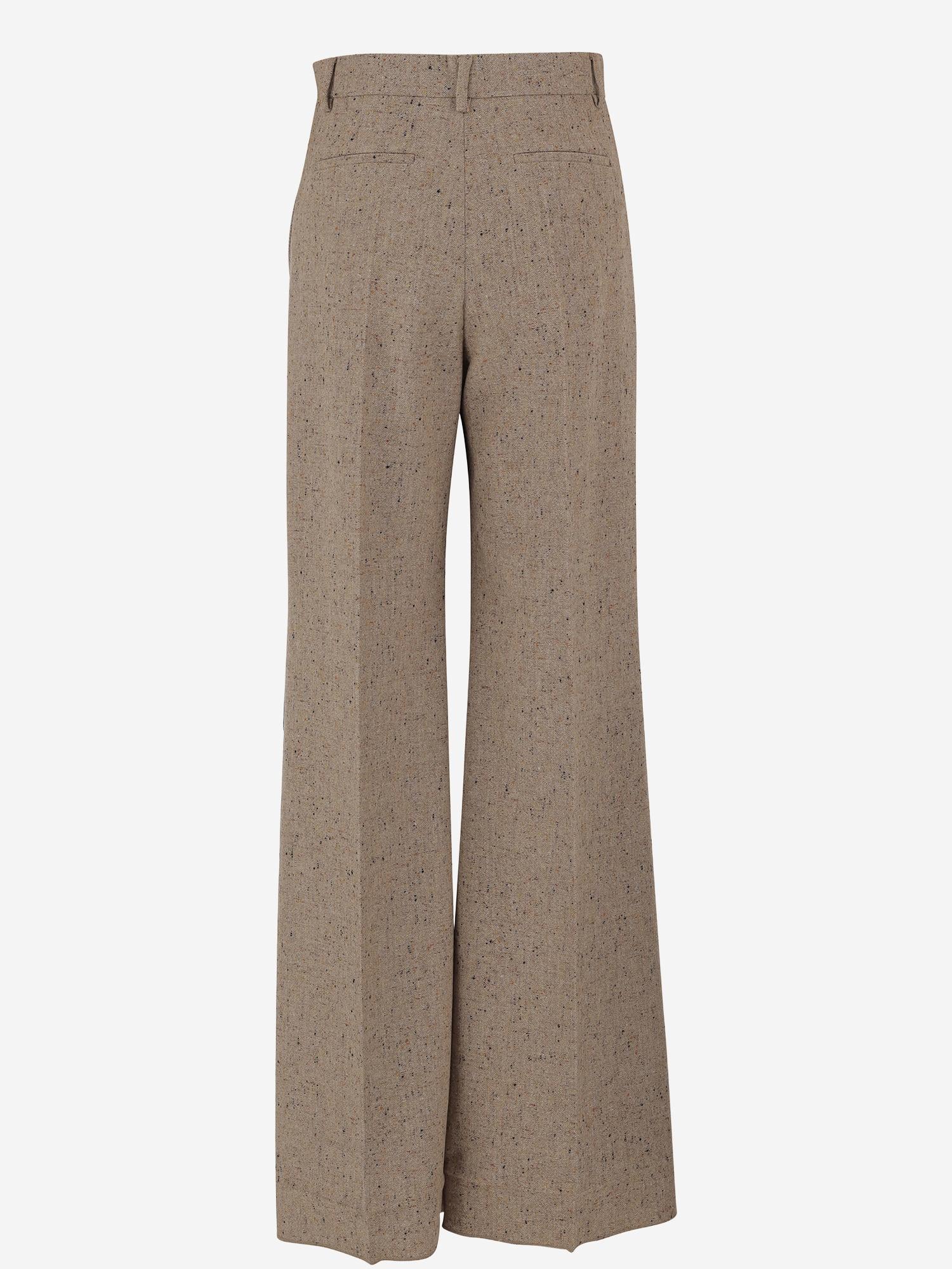 PANTALONI PALAZZO LANA MACULATO 7B0RB6S0 9RTE83 VALENTINO 