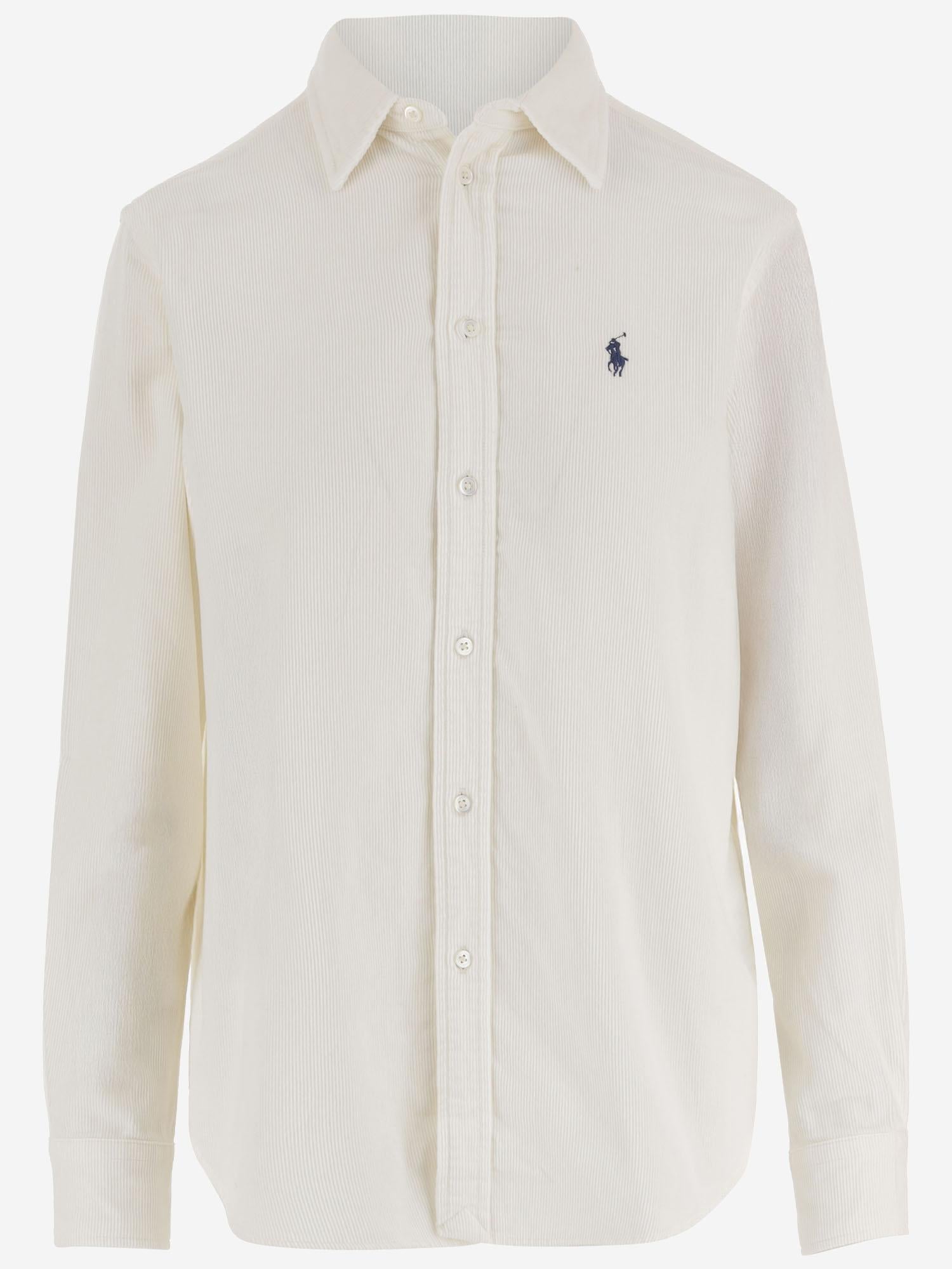 CAMICIA IN VELLUTO DI COTONE CON LOGO 211A93203 005 POLO RALPH LAUREN 