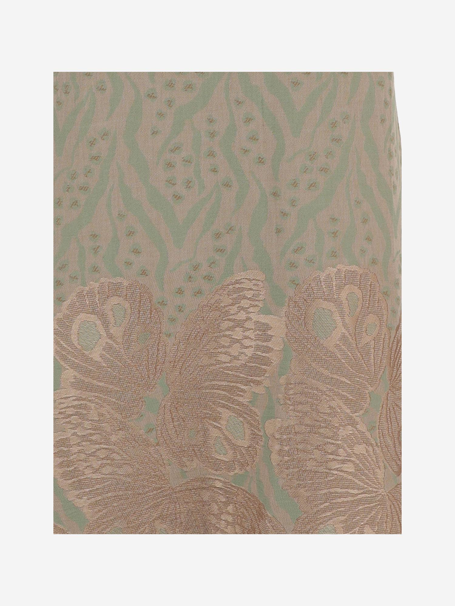 Abito lungo fantasia in misto cotone 15107 N299OLIVE NEMA 