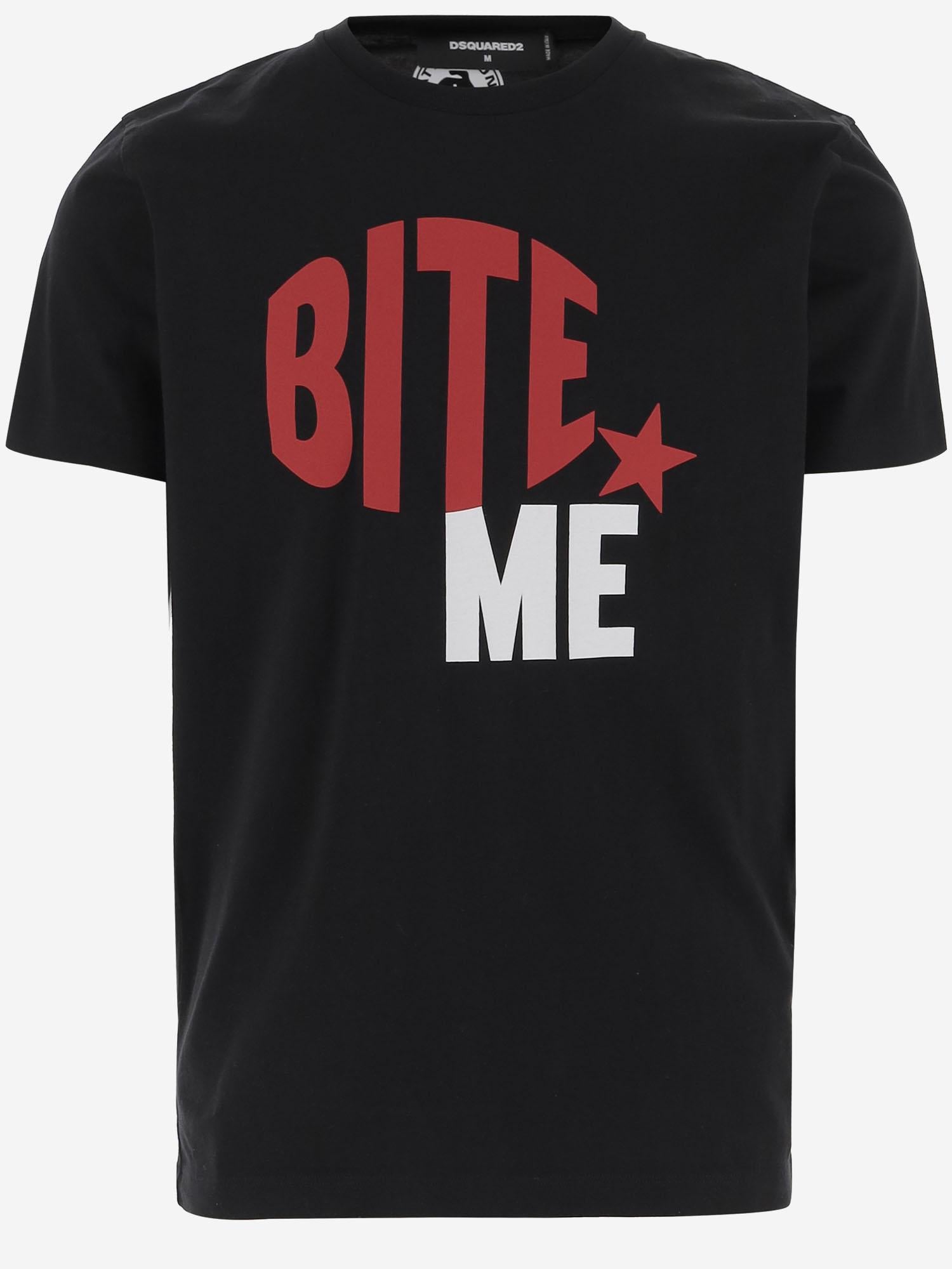 T-SHIRT IN COTONE CON STAMPA S74GD1451 D20020900 DSQUARED2 